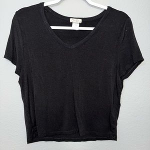 Olivia Rae simple black crop top.